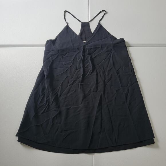 Alice + Olivia Tank womens XS Black Silk Sleeveless Slip Mini A-Line Party - Picture 1 of 8